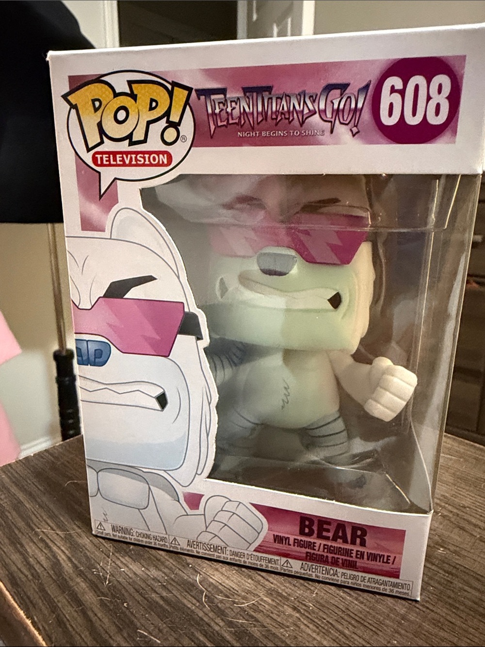 Funko Pop! Television Teen Titans Go! Bear Vinyl Figure - White with Pink Shades
